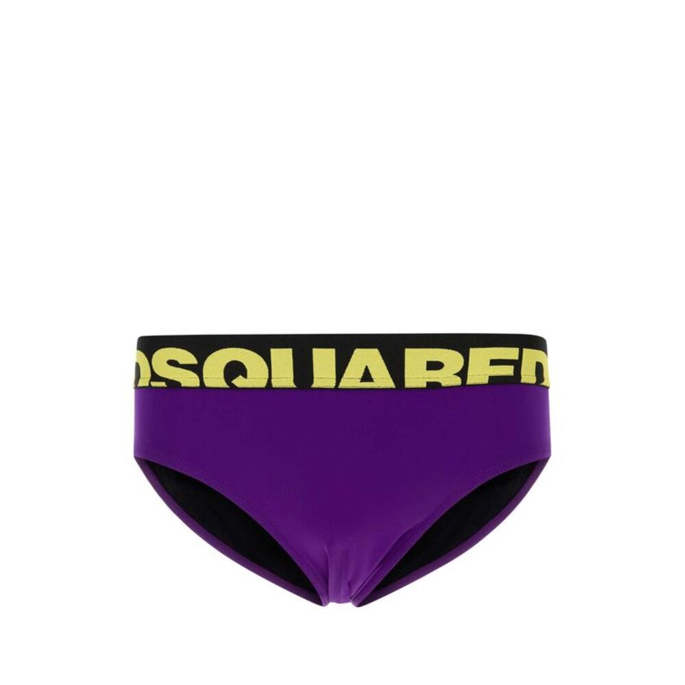 Dsquared Men Purple Stretch Nylon Swimming Brief